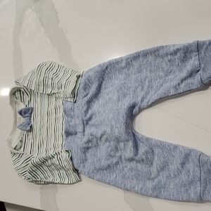 First Impressions 2 Piece Boy Outfit Easter Bowtie Pants 6-9 Months